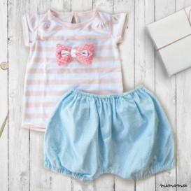 Pastel Pink and Blue Baby Girl Outfit