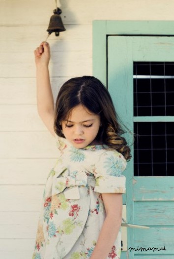 Girls Dress, Children Clothing, Floral linen dress, Yellow Linen Toddler dress