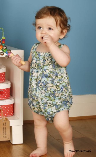 Liberty Bubble Romper With Straps