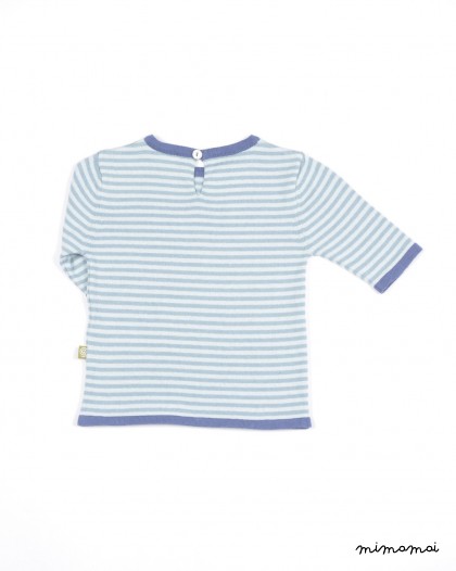 Dottie Top Teal Stripe