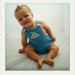 knitted romper suit, baby knit, baby gift, sunsuit in blue Merino