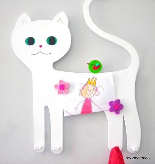Perchero Gato Blanco