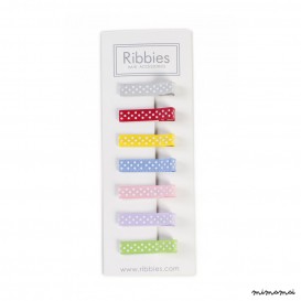 Hair Clip Set of 7 - Swiss Dot
