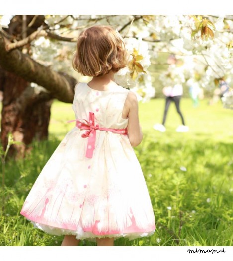 Martha Dress Make A Wish Print in Coral