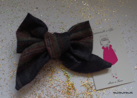Barrette gros noeud ECOSSAIS