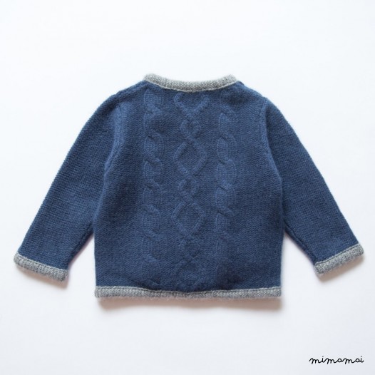 Aran Cardigan Navy