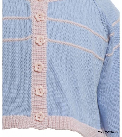 Stripey cardigan in blue