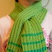 Childrens scarf, Merino wool, Green & Emerald