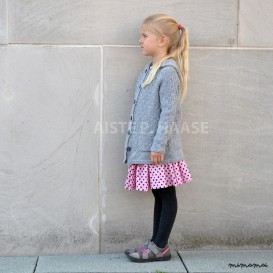 Girl's Cardigan/Merino Jacket/Hand-knitted Jacket