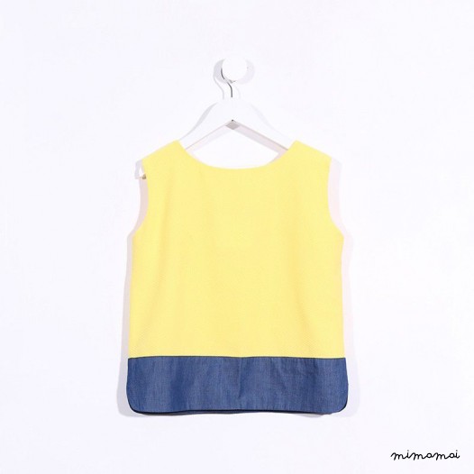 Sleeveless Boxy Top yellow