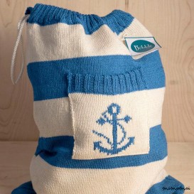 Nautical bag, Anchor bag, sailor nautical theme, toy tidy, toy storage