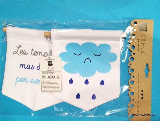 DUO Wall Banner sad cloud + quote "storms don't last forever"