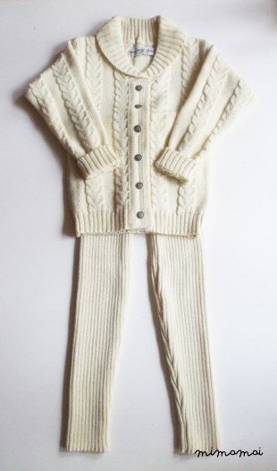 Babies/Children's/Toddler's cable knit Merino wool Shawl neck Cardigan and leggings set/outfit
