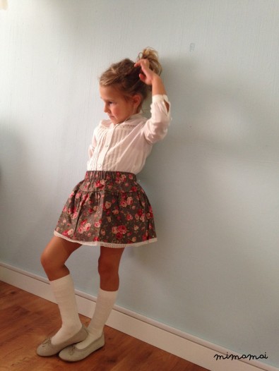Girls skirt/ Boho girl skirt/ Flower cotton skirt