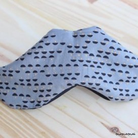 Sleep mask moustache - black grey yellow graphic -limited edition -anniversary mom-to-be bride-to-be