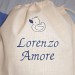 Sacca in cotone con laccio - 28x40 - asilo e scuola