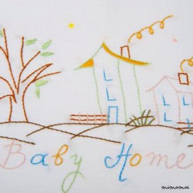 baby linen sheet pillowcase hand embroidered lace cradle stroller nursery baby home