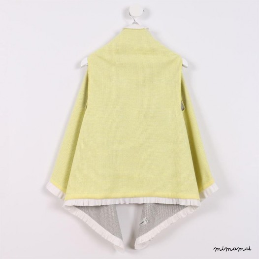 Throw-over Vest & Scarf yellow