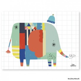 Affiche &eacute;l&eacute;phant moderne