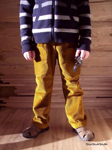Orange brown cord pants