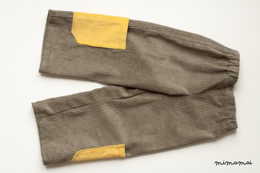 Grey corduroy pants with big pockets long wide grey