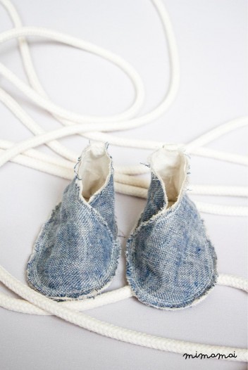 Linen baby slippers