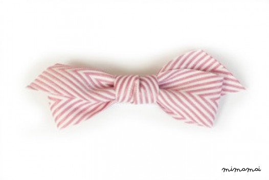 Thin Chevron Hairbow Plum
