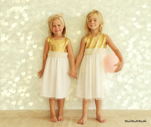 Gold Party Dress For Girls