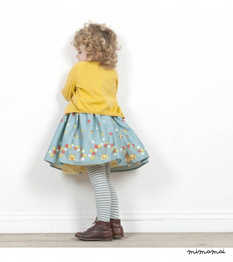 Girls Classic Cotton Cardigan in Mustard
