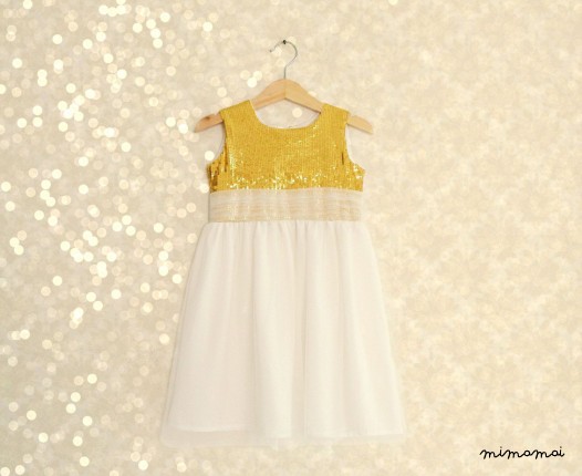 Gold Party Dress For Girls