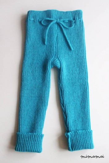 Infants/Children's knitted Lambswool high-waist Leggings