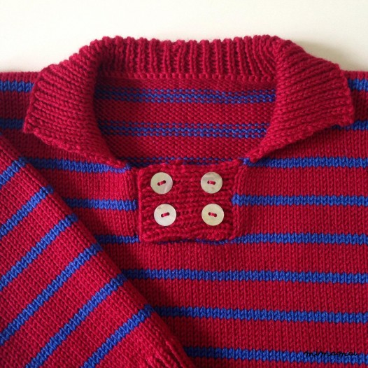 Childrens Knit Jumper, Knitted Woolen Sweater Red & Blue