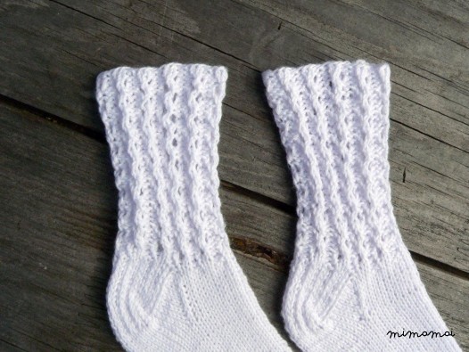 Baby socks - hand knit baby cotton summer socks
