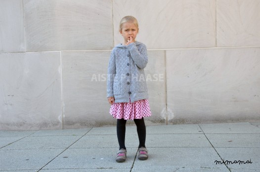 Girl's Cardigan/Merino Jacket/Hand-knitted Jacket
