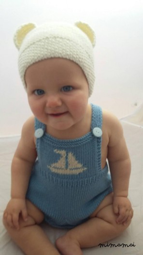 Baby bear hat, bear ears hat, polar bear hat, baby beanie, knitted baby hat