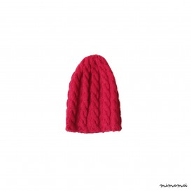 Gorro de tran&ccedil;as encarnado