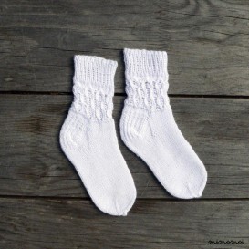 Baby cotton socks - hand knit baby summer socks - newborn socks