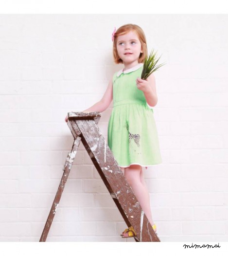 Penny giraffe dress green