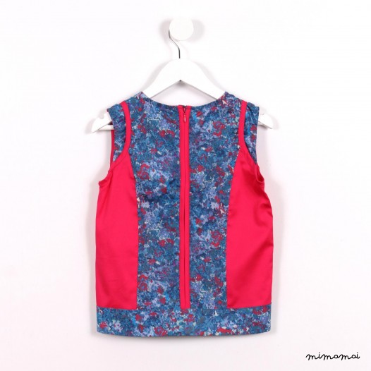 Sleeveless Contrast Top blue