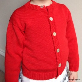 Children knitted Cardigan Red