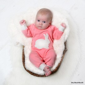 Personalised Cotton Knit Pink Baby Romper