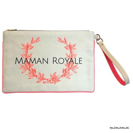 &ldquo;Maman Royale&rdquo; Laurel leafs pouch bag