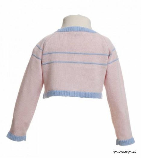 Stripey cardigan in pink