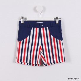 Flappy Shorts red and blue stripes