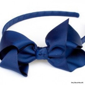 Bow Headband Ink Blue