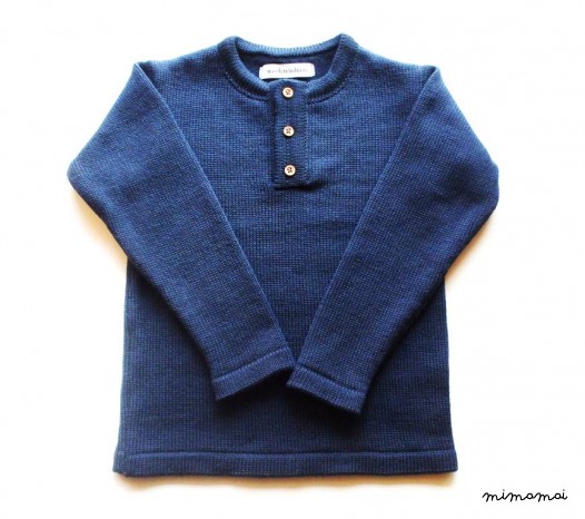 Babies/Children's Virgin wool sweater/Tshirt/Henley style/long sleeve top