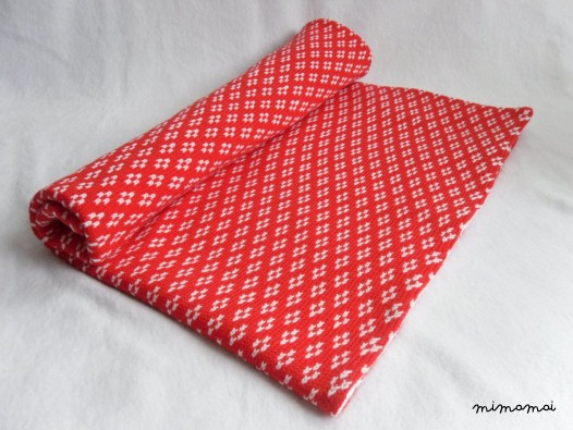 Baby Knitted Cot Blanket/ Red