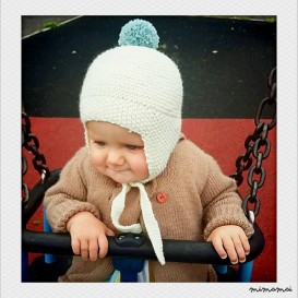 Ear flap hat, baby earflap hat, pompom hat, baby hat, winter hat, any colours, made to order
