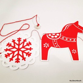 SCANDINAVIAN DALA HORSE PAPER GARLAND