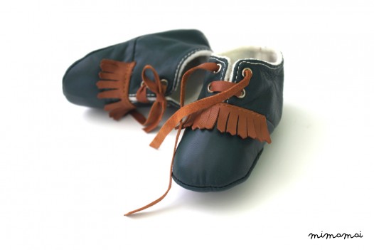 3-6 Months Slippers / Baby Shoes Lamb Leather Green Brown Coffee